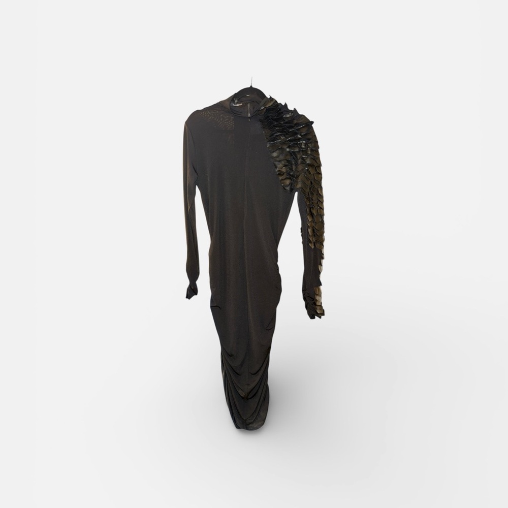 Black Ruffled Dress - Picture 3 of 5